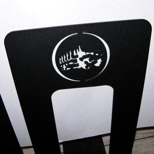 2 Heavy Steel Metal Bookends - Big Dump Trucks Cut Outs